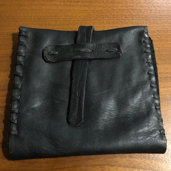 scars of venus Handbags - Scars of Venus black leather handmade wallet